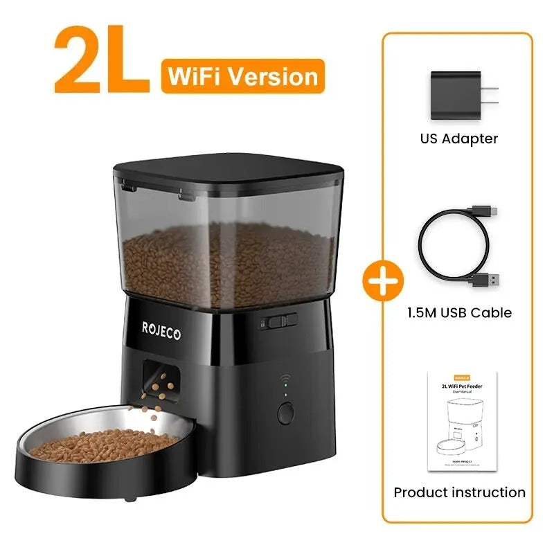 SmartGuard Pro - 2L WiFi Auto Pet Feeder with Triple Anti-Jam & Health Protection System