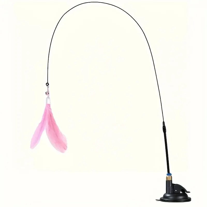 Petzure FeatherFrenzy™ Suction-Cup Cat Teaser Wand