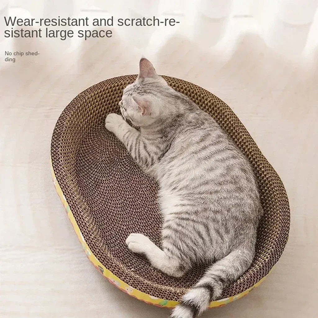 Clawtopia™ Oval Cat Lounge & Scratcher