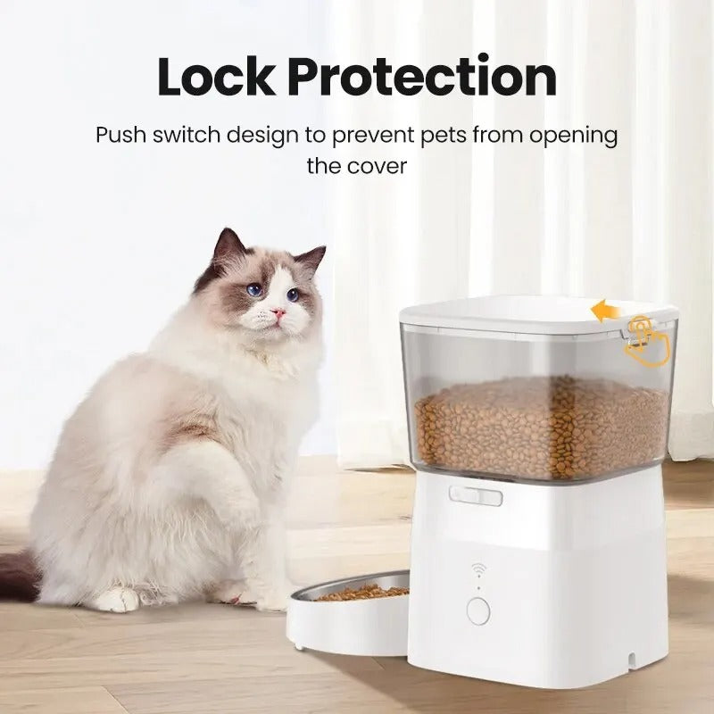 SmartGuard Pro - 2L WiFi Auto Pet Feeder with Triple Anti-Jam & Health Protection System