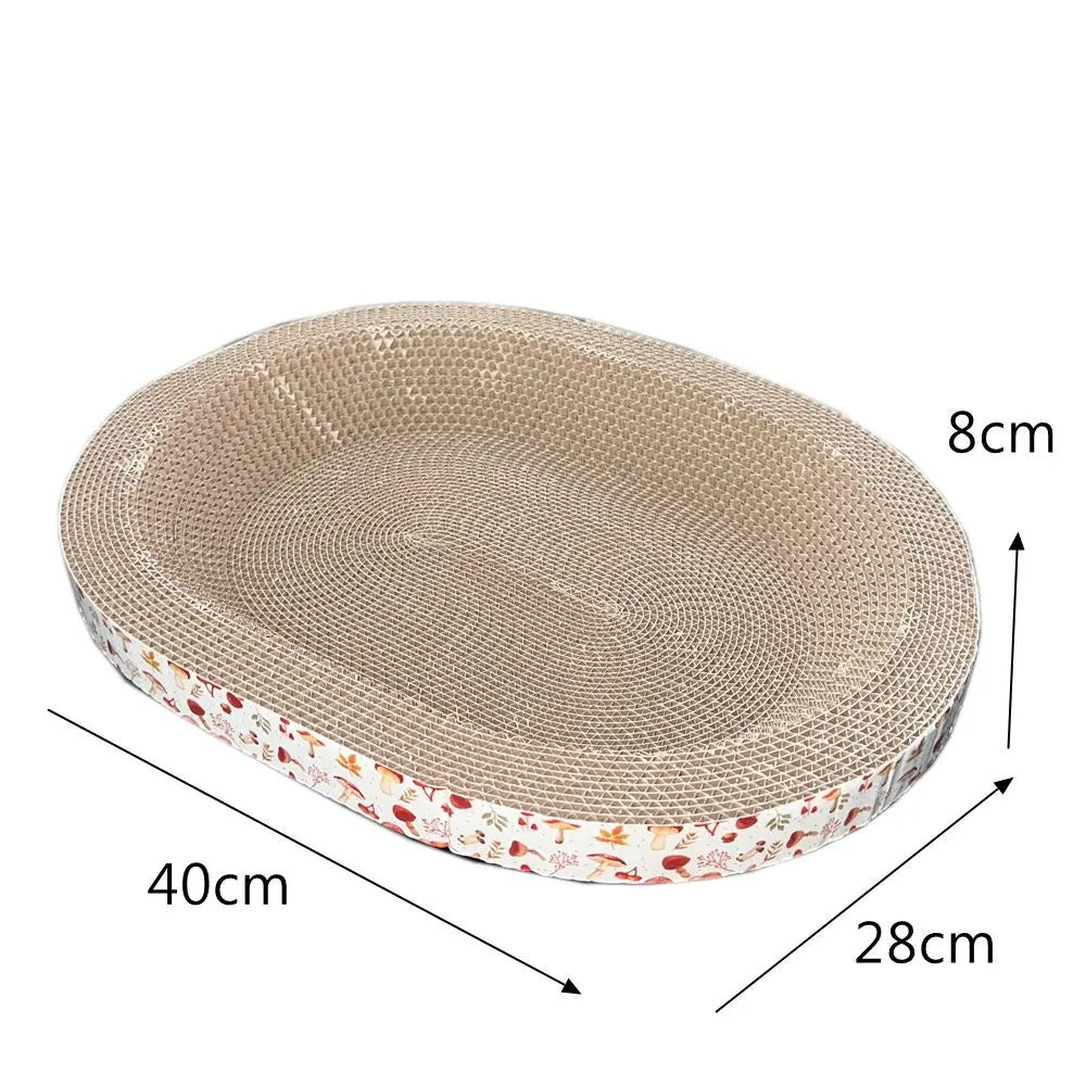 Clawtopia™ Oval Cat Lounge & Scratcher
