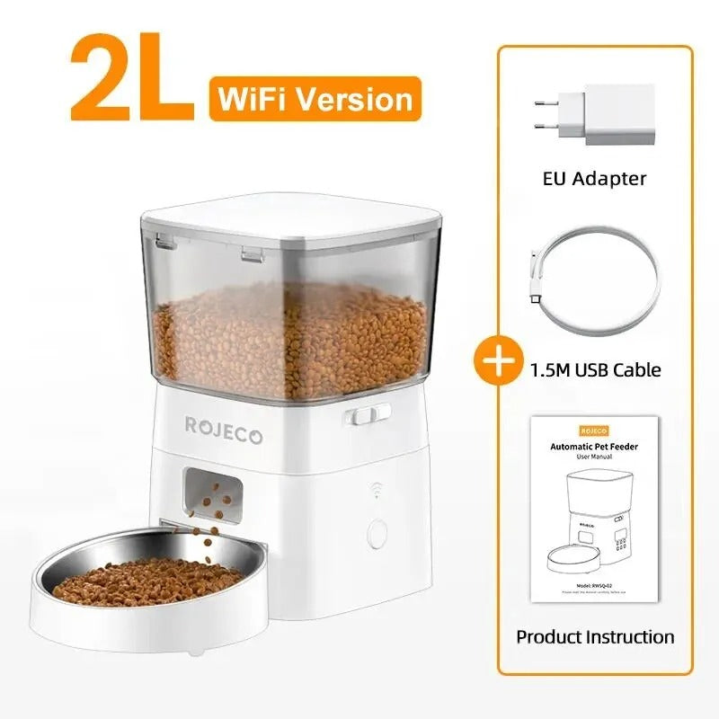 SmartGuard Pro - 2L WiFi Auto Pet Feeder with Triple Anti-Jam & Health Protection System