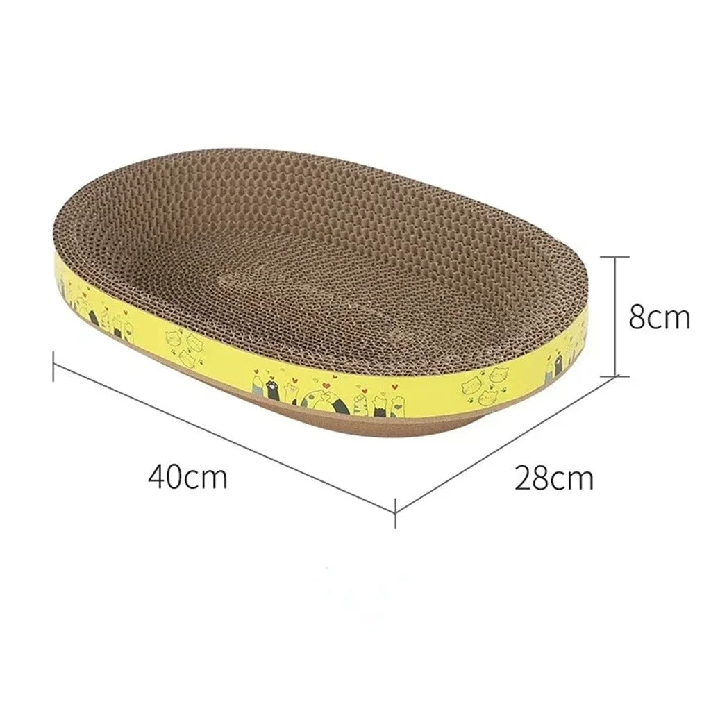 Clawtopia™ Oval Cat Lounge & Scratcher