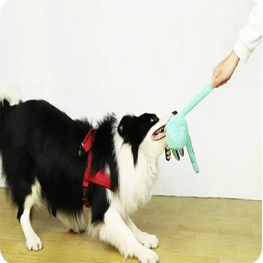 Petzure PlushOctoBud™ Squeak & Chew Interactive Dog Toy