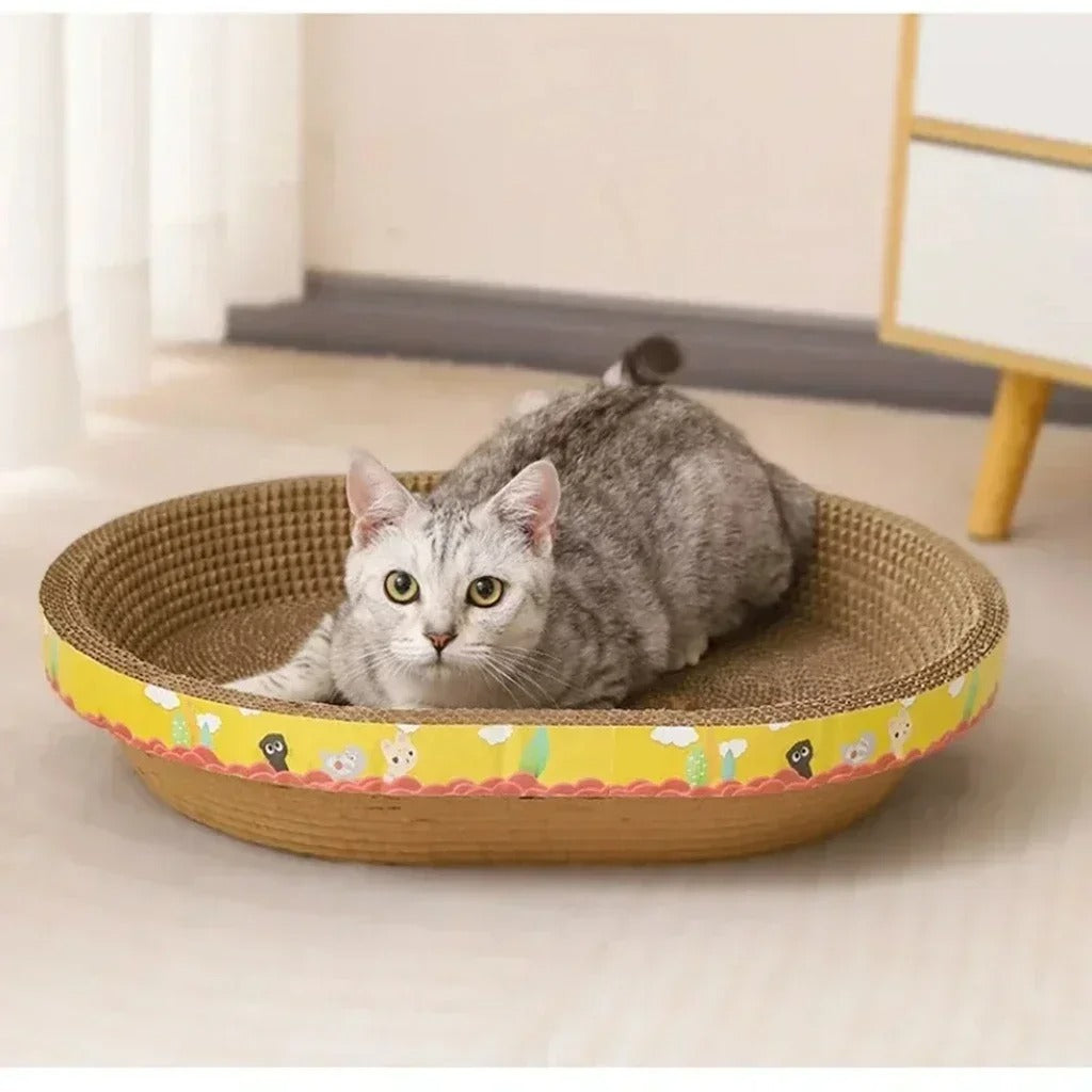 Clawtopia™ Oval Cat Lounge & Scratcher