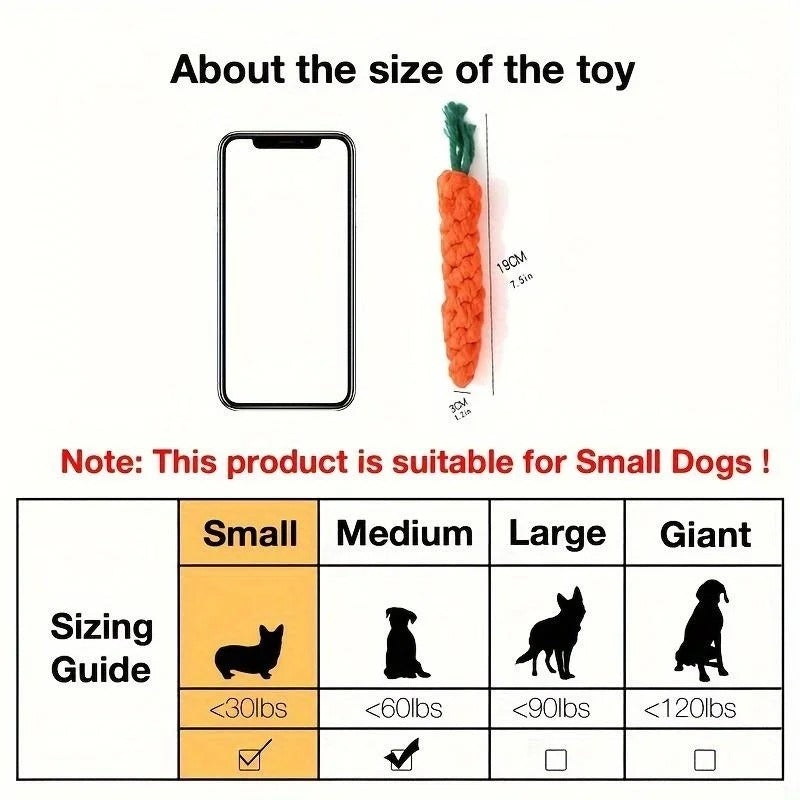 CrunchCarrot Rope Chew Toy