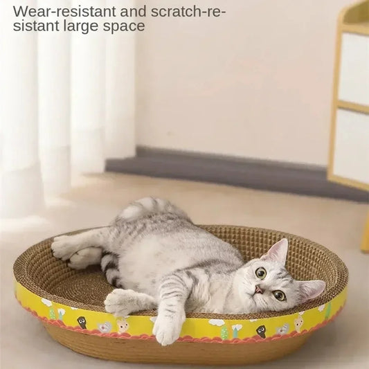 Clawtopia™ Oval Cat Lounge & Scratcher